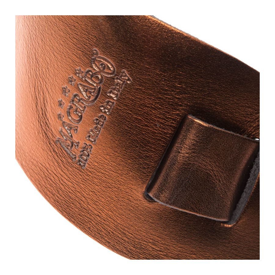 Sangle Holes HC cuir bronze métallique 8cm Magrabo
