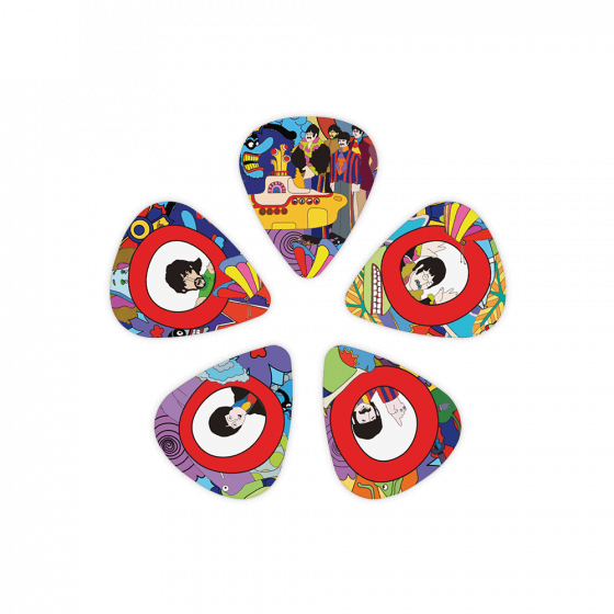 Lot de médiators Medium Signature The Beatles 50e anniversaire Yellow Submarine D'Addario