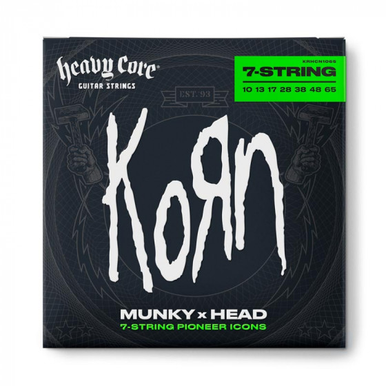Cordes guitare électrique Dunlop Korn Heavy Core 10-65 7 cordes