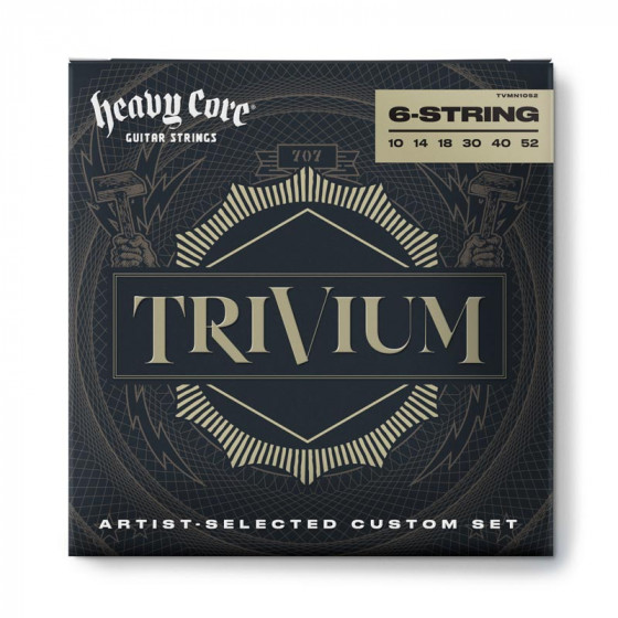 Cordes guitare électrique Dunlop Trivium nickel 10-52 6 cordes