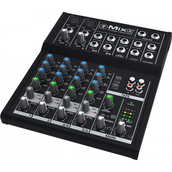 Console de mixage compacte 8 canaux, 10 entrées Mackie MIX8