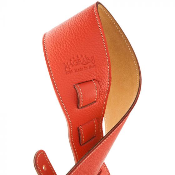 Sangle Holes HS Colors cuir saumon cousu 8cm Magrabo