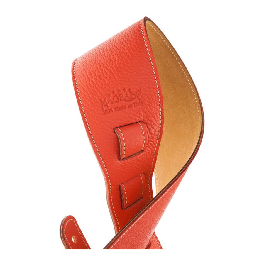 Sangle Holes HS Colors cuir saumon cousu 8cm Magrabo