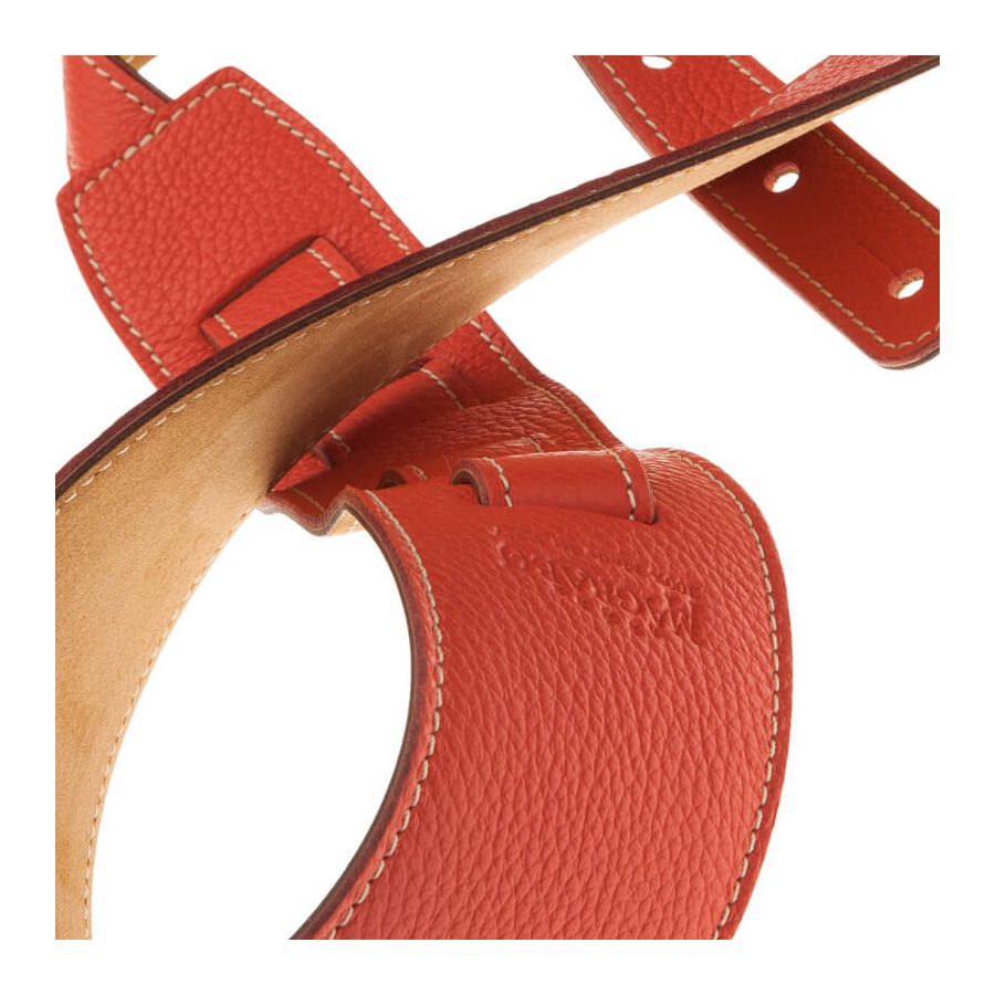 Sangle Holes HS Colors cuir saumon cousu 8cm Magrabo