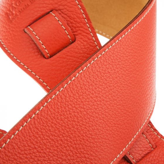 Sangle Holes HS Colors cuir saumon cousu 8cm Magrabo
