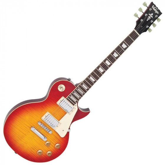 Guitare électrique Vintage V100 Reissued Series Cherry Sunburst
