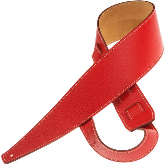 Sangle Holes HS Colors cuir rouge vénitien cousu 8cm Magrabo