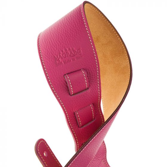 Sangle Holes HS Colors cuir orchidée cousu 8cm Magrabo