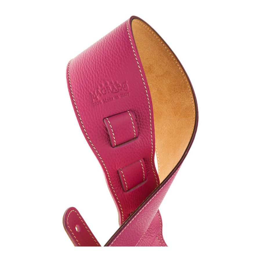 Sangle Holes HS Colors cuir orchidée cousu 8cm Magrabo
