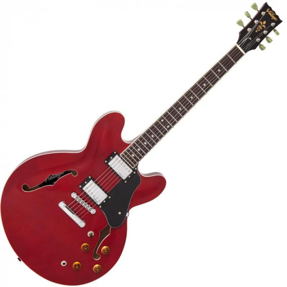Guitare hollowbody VSA500 vintage Reissued Series rouge cerise
