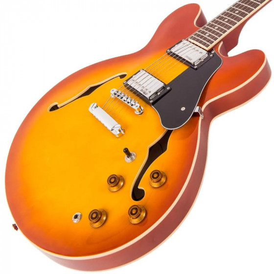 Guitare hollowbody VSA500 vintage Reissued Series Honeyburst