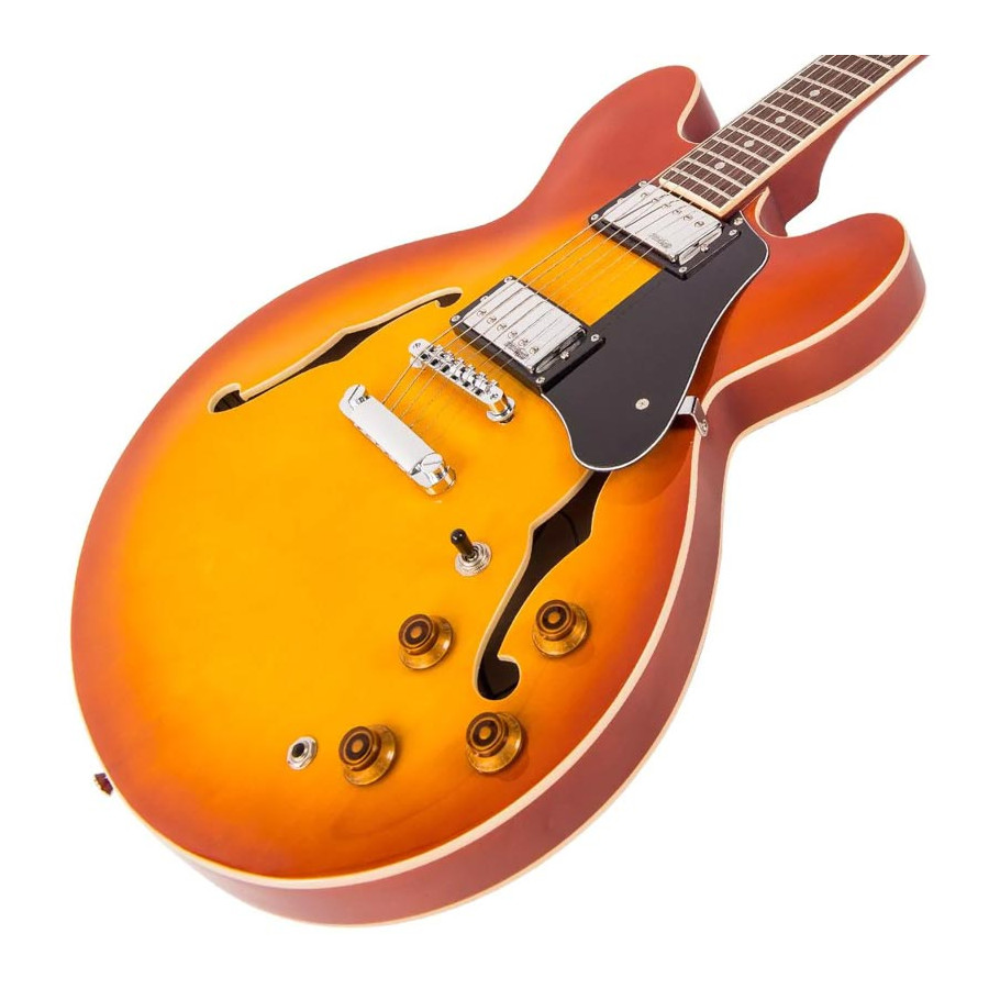 Guitare hollowbody VSA500 vintage Reissued Series Honeyburst