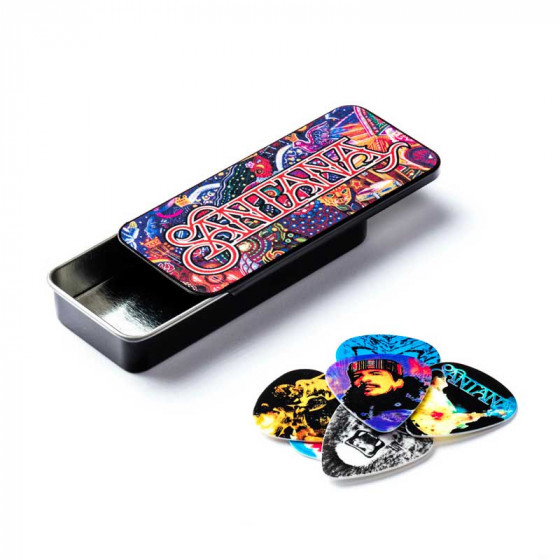 Boite de 6 médiators Médium signature Carlos Santana 01M