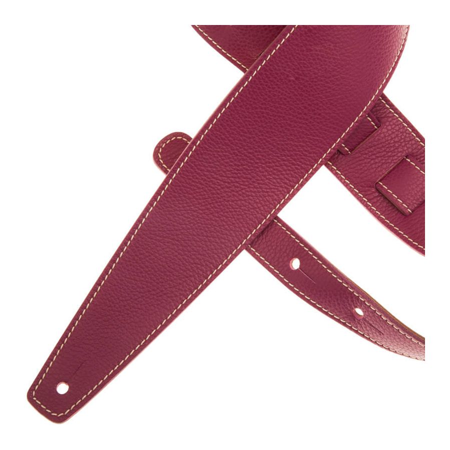 Sangle Holes HS Colors cuir prune cousu 8cm Magrabo