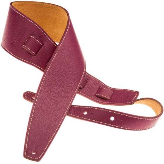 Sangle Holes HS Colors cuir prune cousu 8cm Magrabo