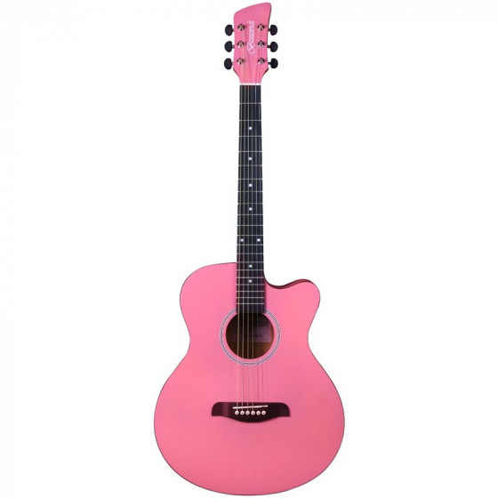 Guitare acoustique Brunswick série 100 Baby Pink