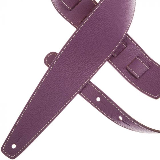 Sangle Holes HS Colors cuir améthyste cousu 8cm Magrabo