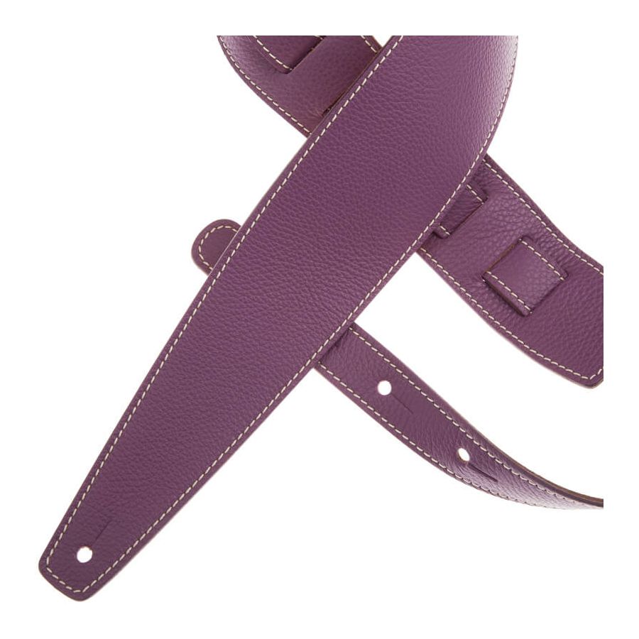 Sangle Holes HS Colors cuir améthyste cousu 8cm Magrabo