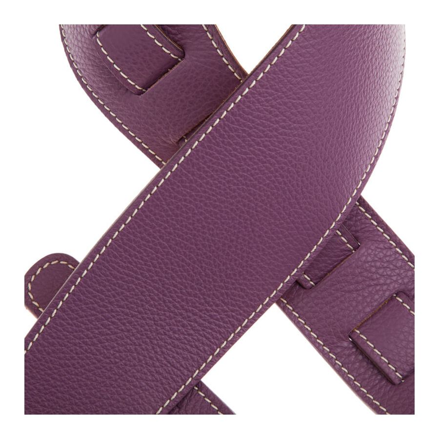 Sangle Holes HS Colors cuir améthyste cousu 8cm Magrabo