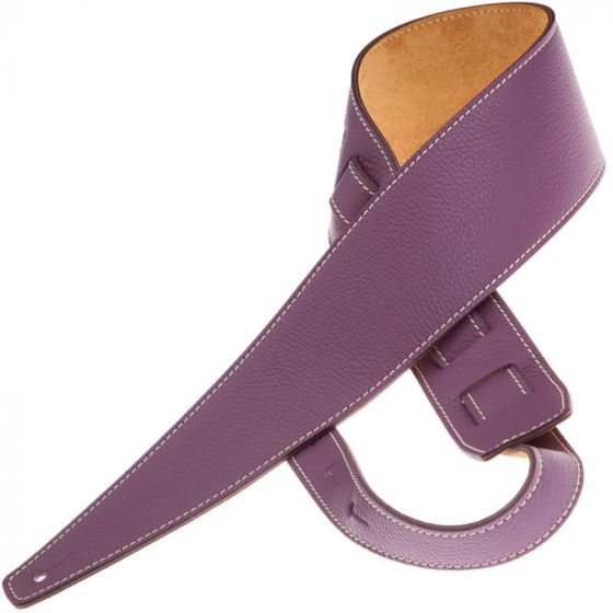 Sangle Holes HS Colors cuir améthyste cousu 8cm Magrabo