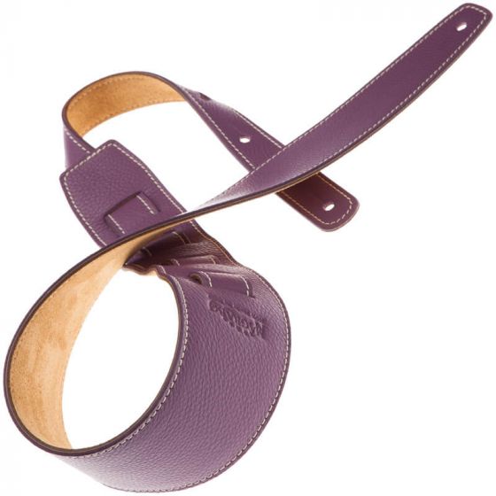 Sangle Holes HS Colors cuir améthyste cousu 8cm Magrabo