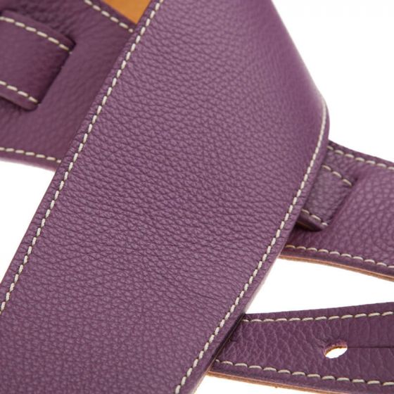 Sangle Holes HS Colors cuir améthyste cousu 8cm Magrabo