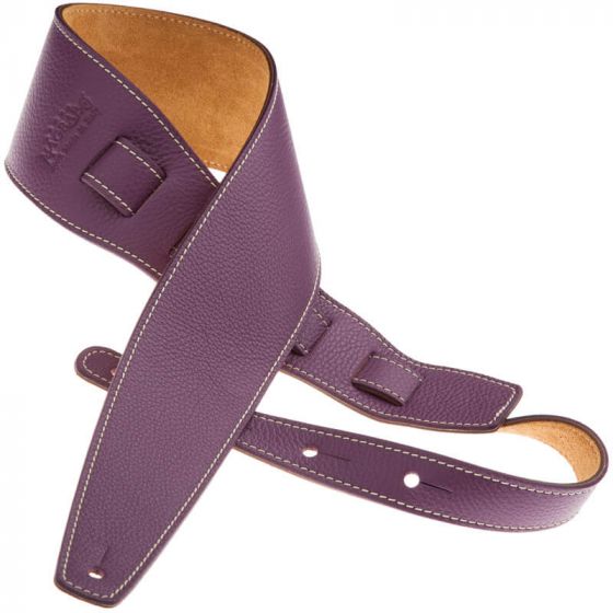 Sangle Holes HS Colors cuir améthyste cousu 8cm Magrabo