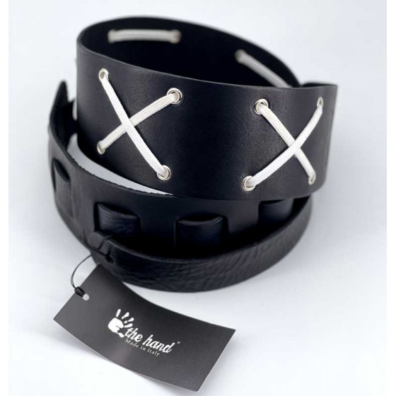 Sangle POP 02 cuir noir taille XL The Hand
