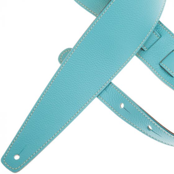 Sangle Holes HS Colors cuir aquamarine cousu 8cm Magrabo