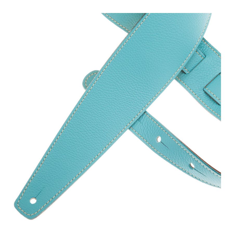 Sangle Holes HS Colors cuir aquamarine cousu 8cm Magrabo