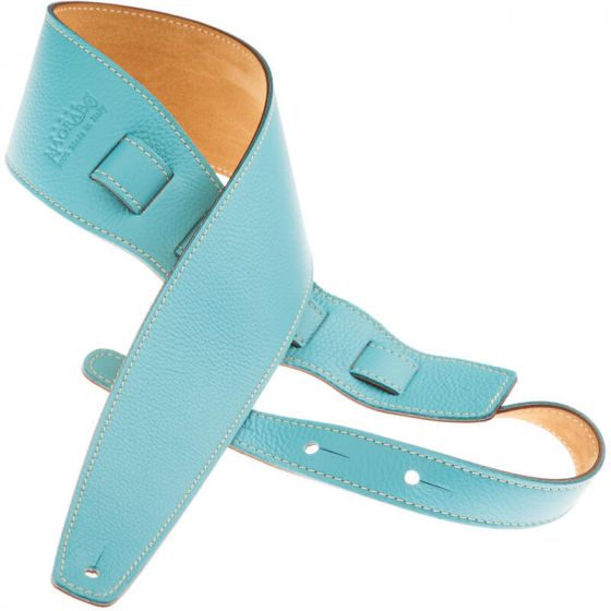 Sangle Holes HS Colors cuir aquamarine cousu 8cm Magrabo