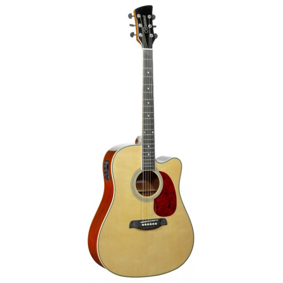 Guitare électro acoustique Brunswick Dreadnought Natural BD200CE