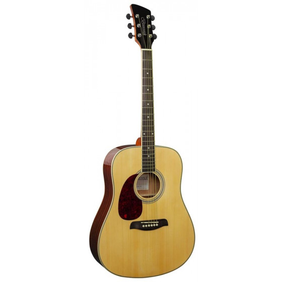 Guitare acoustique Brunswick Dreadnought Natural gauchère BDL200