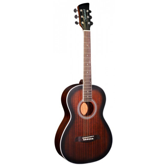 Guitare acoustique parlor Brunswick Tobacco Burst Satin