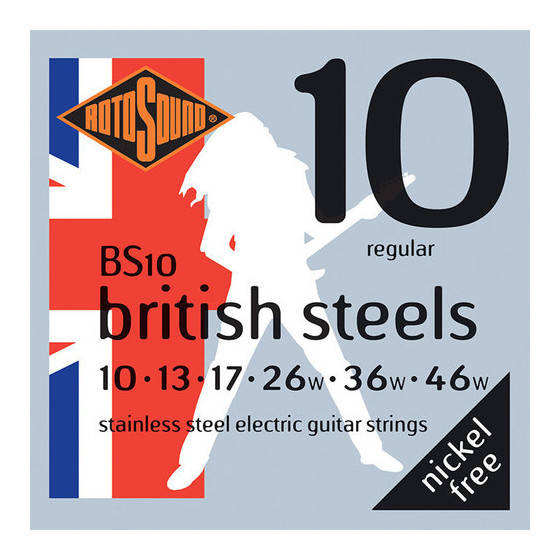 Rotosound cordes électriques British Steels BS10
