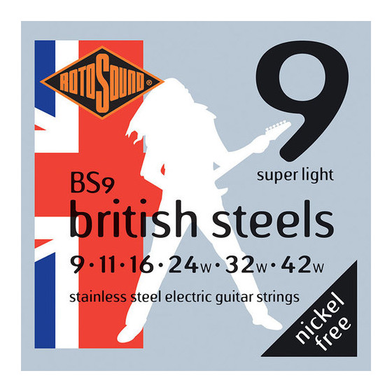 Rotosound cordes électriques British Steels BS9