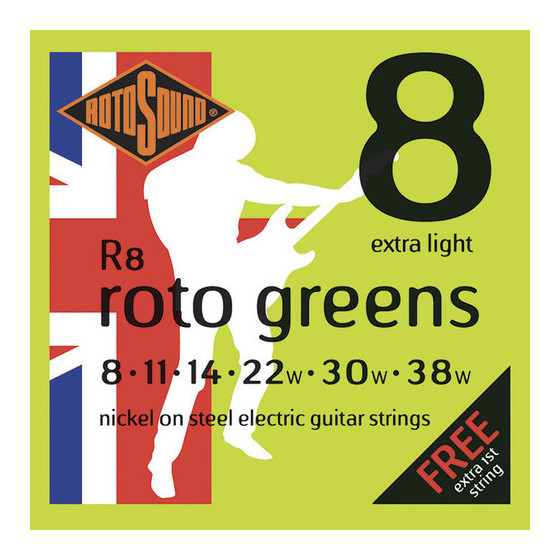 Rotosound cordes électriques British Steels R8