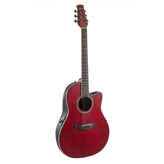 Guitare électro acoustique Applause By Ovation AB24II CS Mid Cutaway Ruby Red Satin AB24-2S