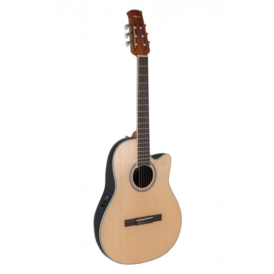 Guitare électro classique Applause By Ovation AB24CII Mid Cutaway Nylon Natural Satin AB24CS-4S