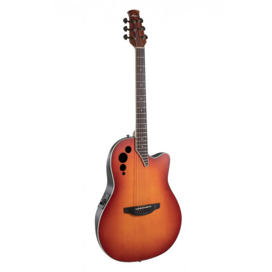 Guitare électro acoustique Applause By Ovation Super Shallow Cutaway Honeyburst Satin AE48-1I