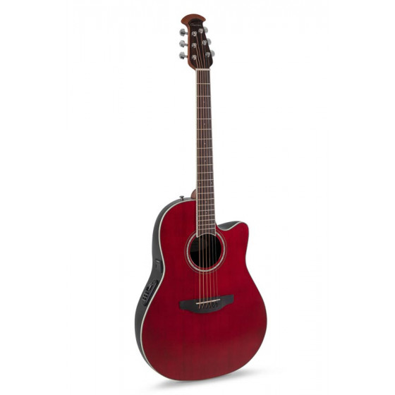 Guitare électro acoustique Ovation Celebrity CS Standard Mid Cutaway CS24-RR-G Rouge