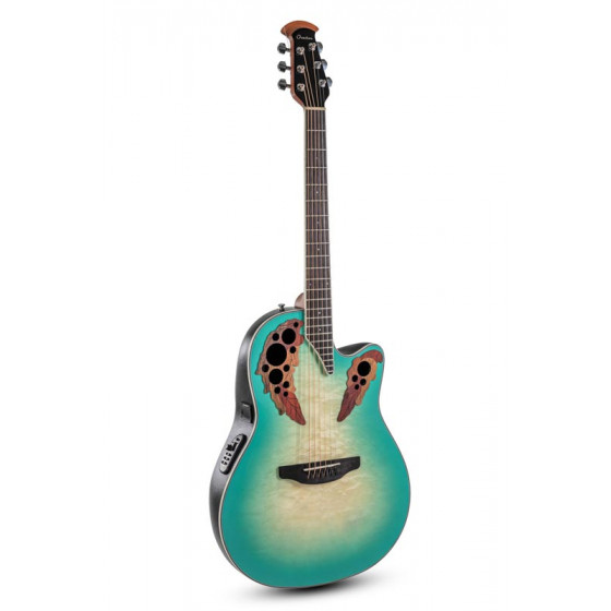 Guitare électro acoustique Ovation Celebrity Elite plus Mid Cutaway Mintburst