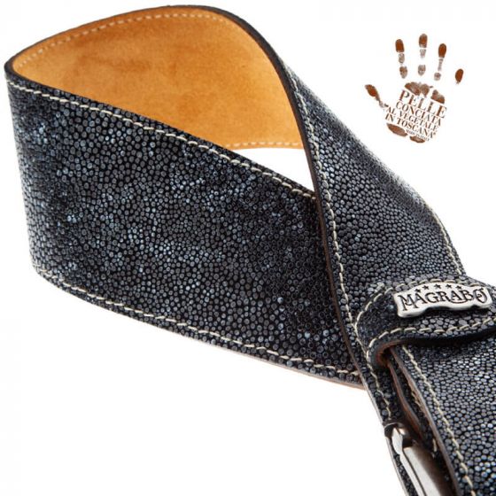 Sangle Twin Buckle TS cuir gris Seurat gris 7cm Magrabo