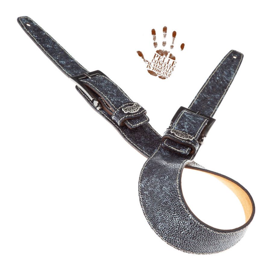 Sangle Twin Buckle TS cuir gris Seurat gris 7cm Magrabo