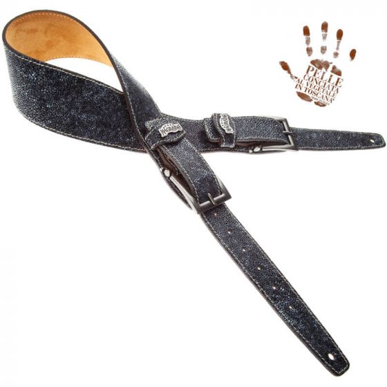 Sangle Twin Buckle TS cuir gris Seurat gris 7cm Magrabo