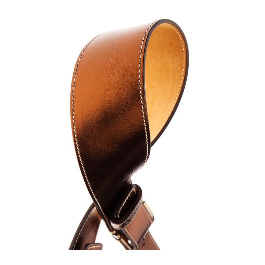 Sangle Twin Buckle TS cuir bronze Métallique boucles laiton 7cm Magrabo