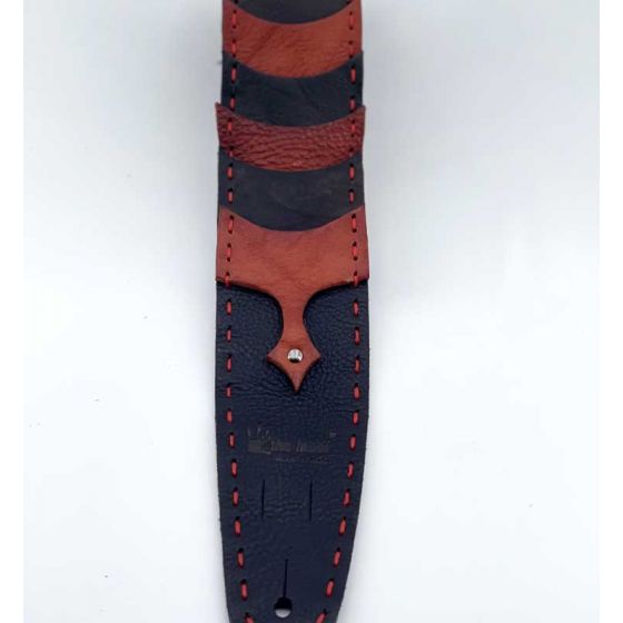 Sangle Celtica cuir noir et rouge taille M The Hand