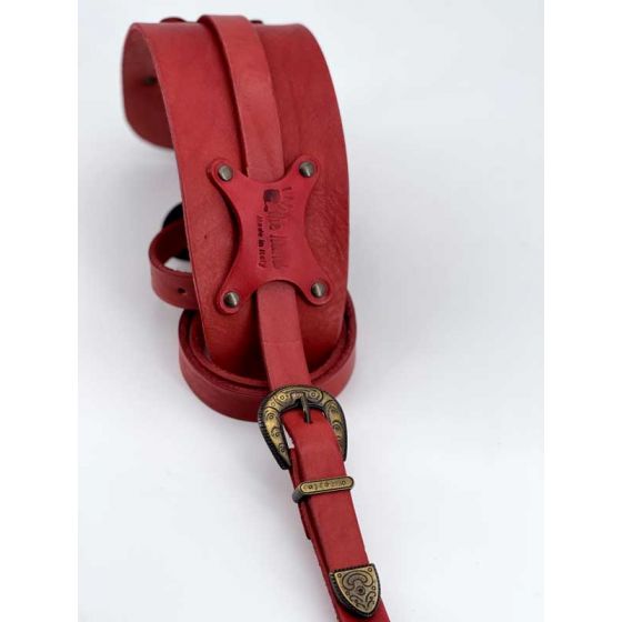 Sangle Vintage 01 cuir rouge The Hand