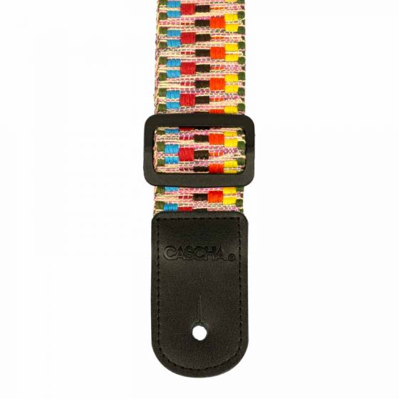 Sangle pour Ukulélé Jacquard arc-en-ciel Cascha