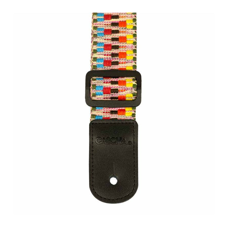 Sangle pour Ukulélé Jacquard arc-en-ciel Cascha